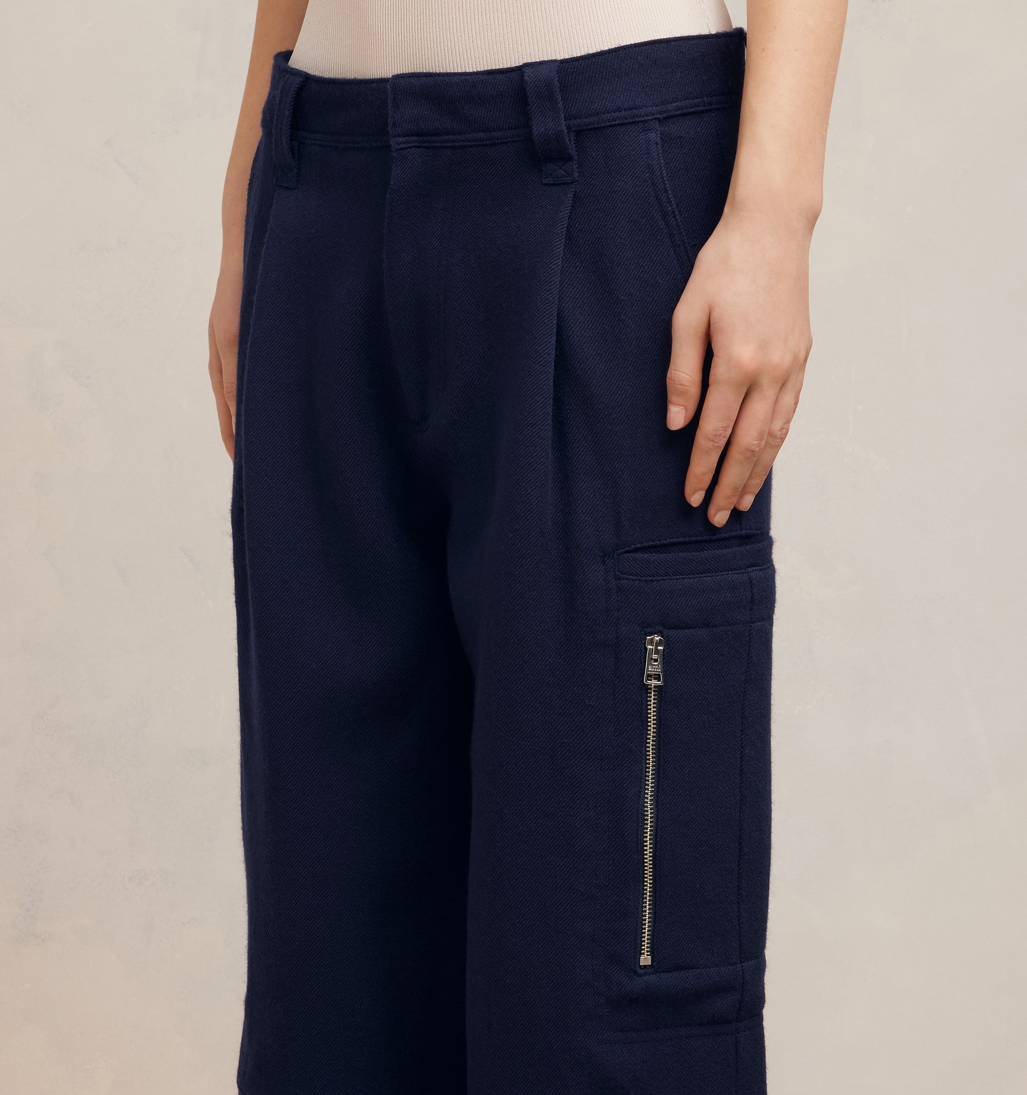 Pantalon cargo en laine - Night Blue