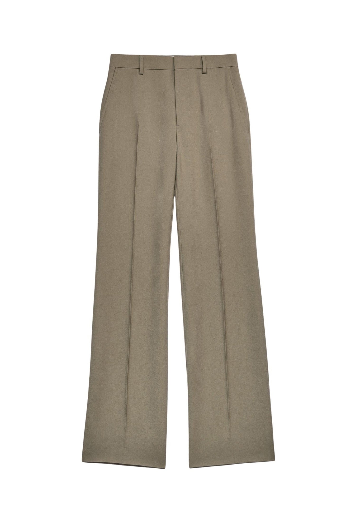 Pantalon flare en laine - Taupe