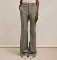 Pantalon flare en laine - Taupe