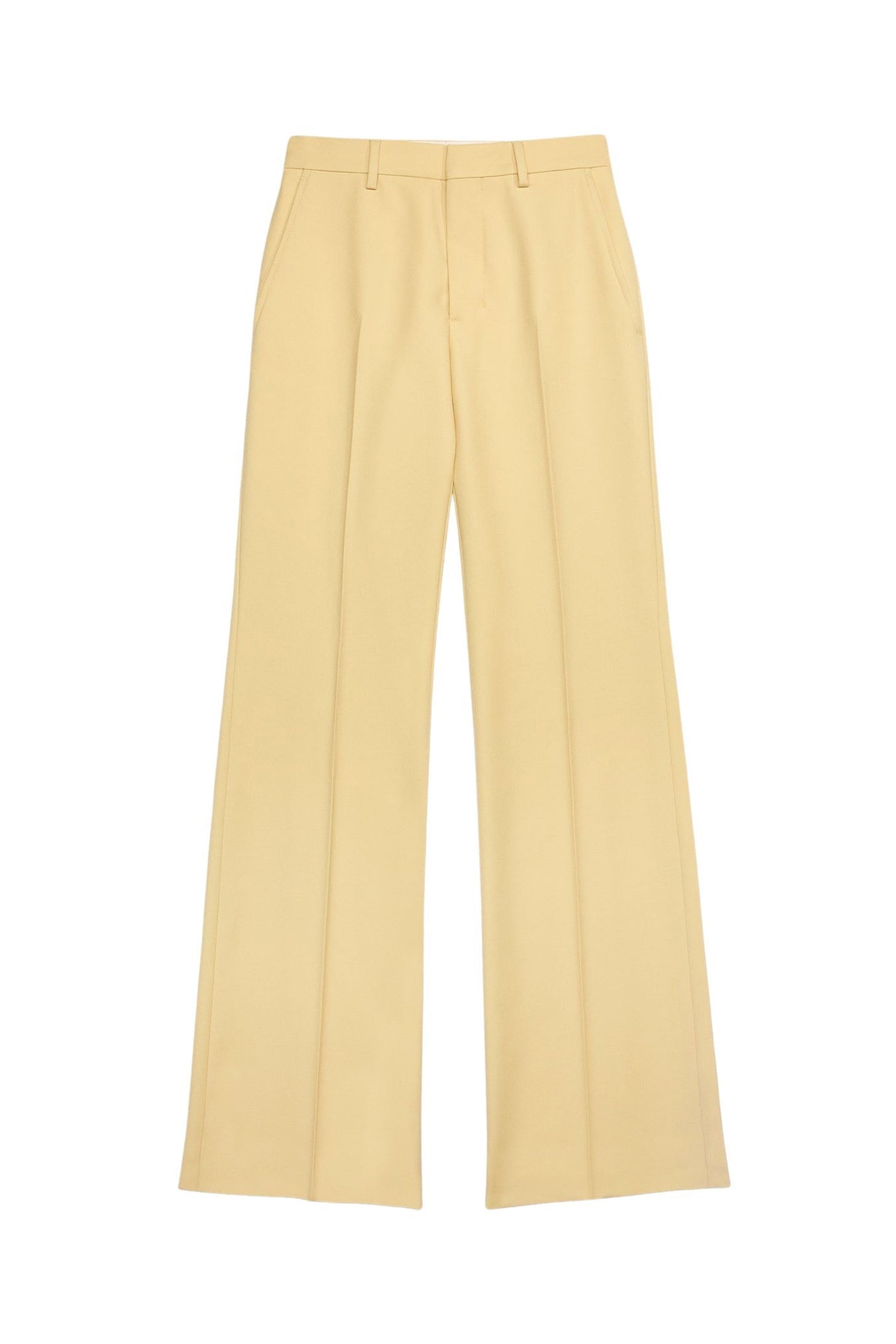 Pantalon flare en laine - Vanilla Cream