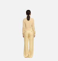 Pantalon flare en laine - Vanilla Cream