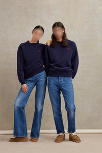 Pantalon flare en denim - Used Blue