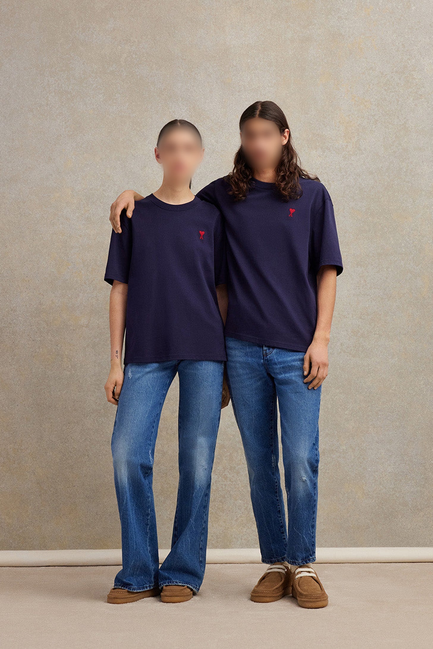 Pantalon flare en denim - Used Blue