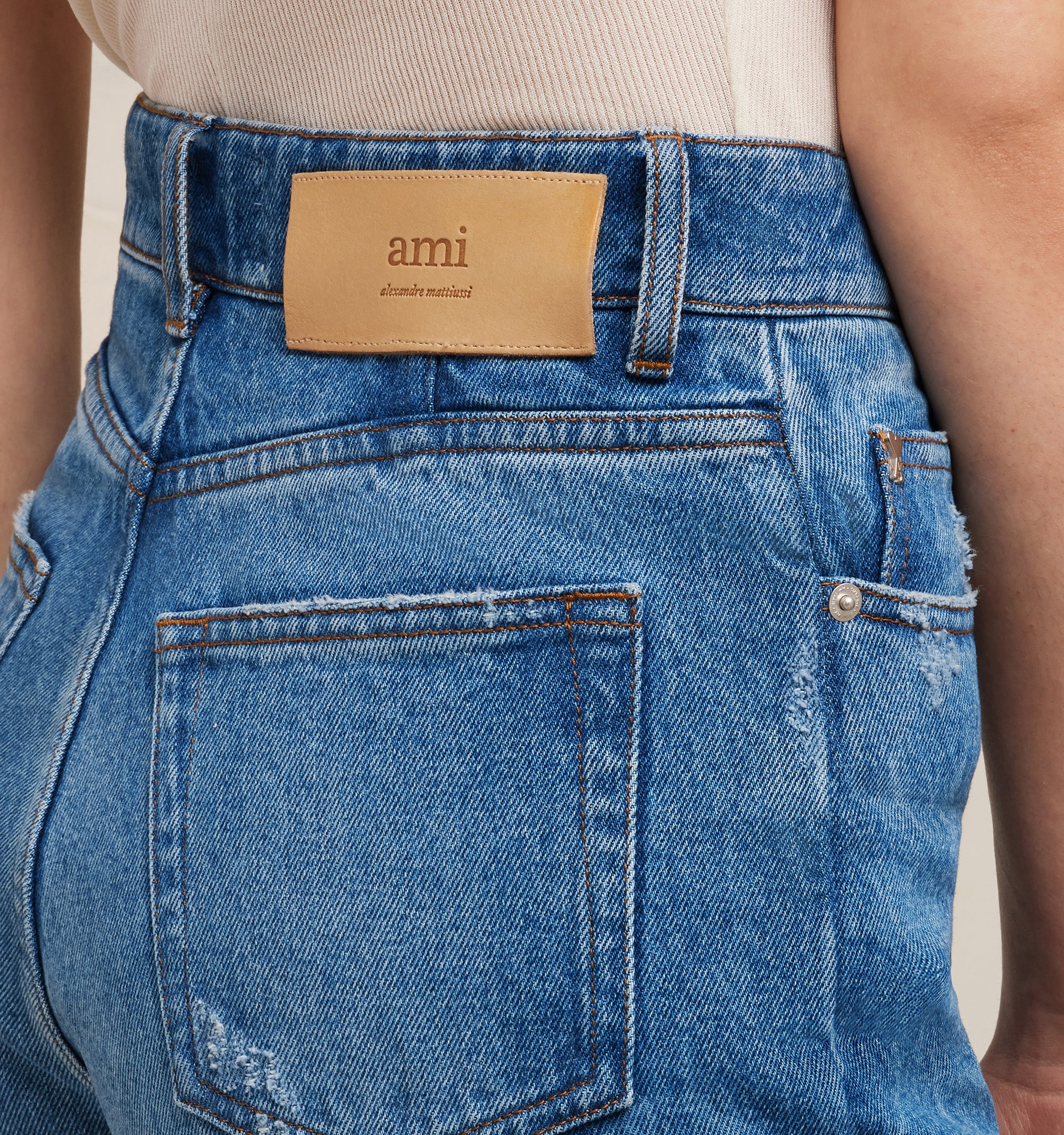 Pantalon flare en denim - Used Blue