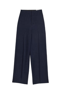 Pantalon droit en laine - Night Blue