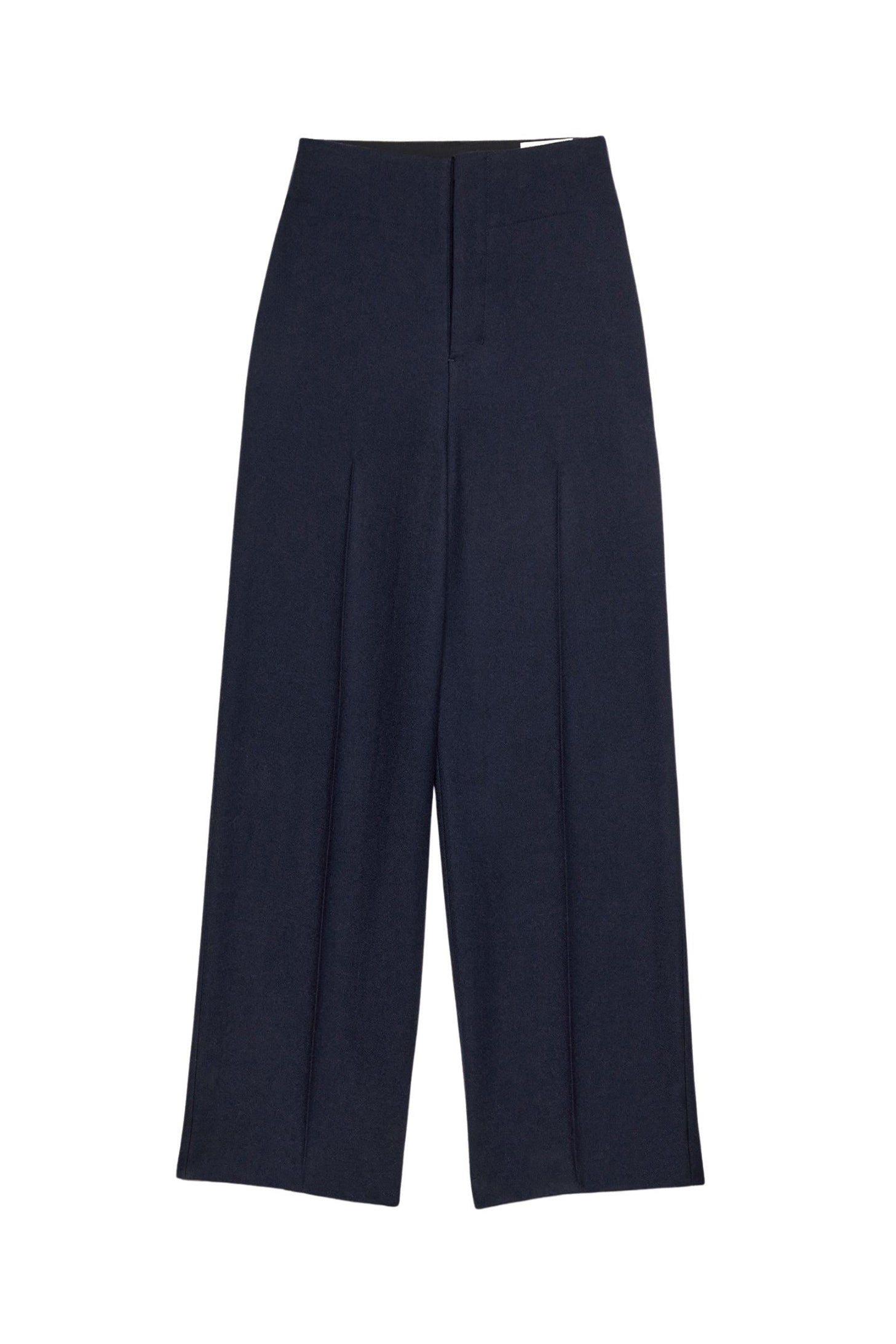 Pantalon droit en laine - Night Blue