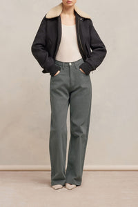 Pantalon droit et évasé en denim - Mineral Grey