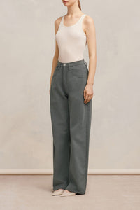 Pantalon droit et évasé en denim - Mineral Grey