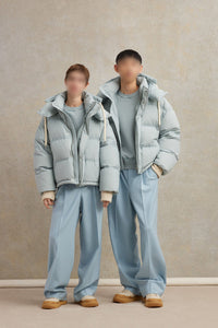 Pantalon droit en laine - Aquamarine