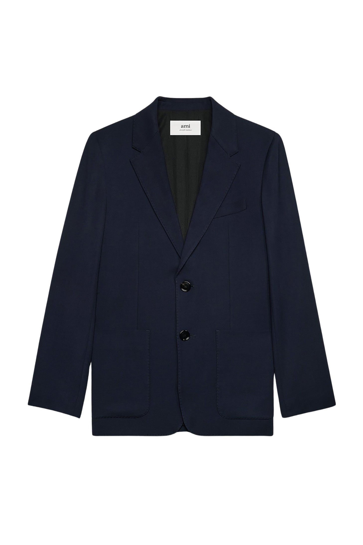 Blazer à boutons en laine mélangée - Night Blue