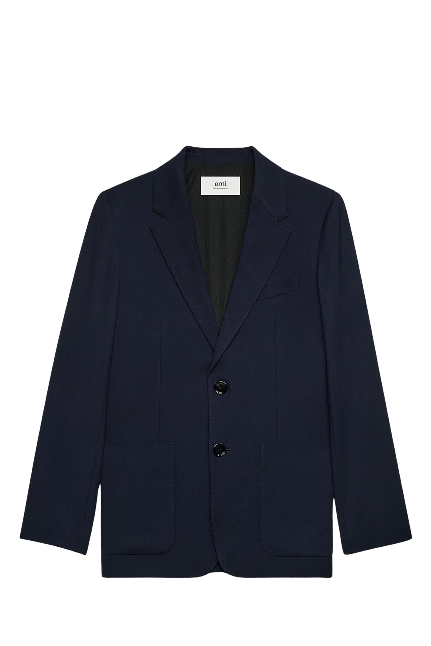 Blazer à boutons en laine mélangée - Night Blue