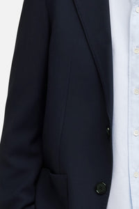 Blazer à boutons en laine mélangée - Night Blue