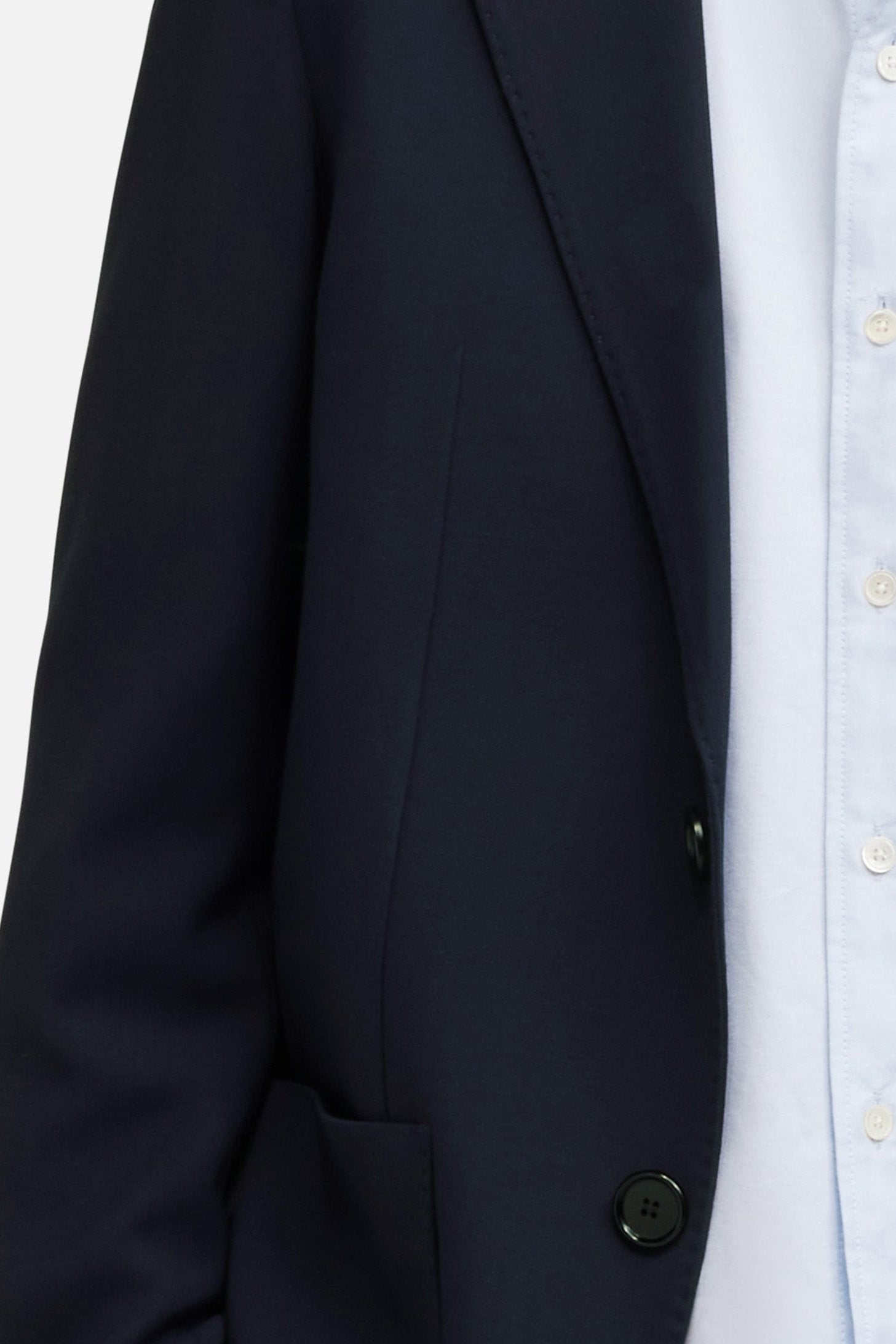 Blazer à boutons en laine mélangée - Night Blue