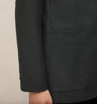 Blazer à boutons et poches en laine - Black
