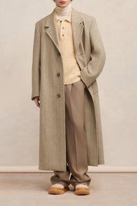 Manteau oversize en laine - Champagne & Ivory