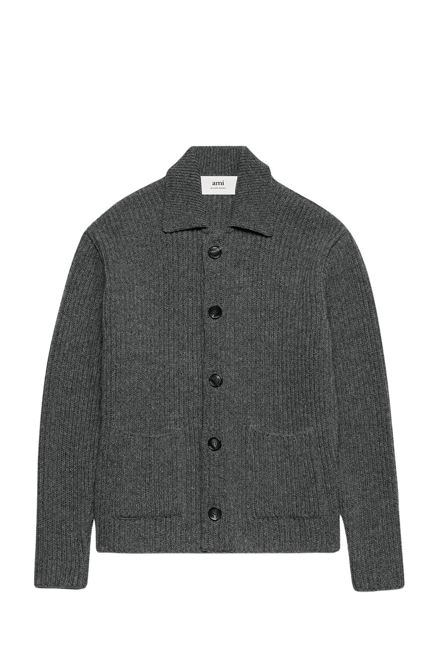 Cardigan à poches en laine - Heather Grey
