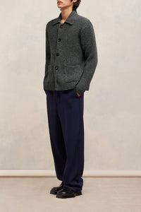 Cardigan à poches en laine - Heather Grey