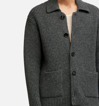 Cardigan à poches en laine - Heather Grey