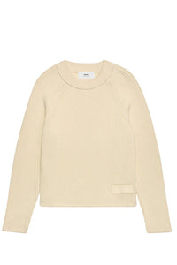 Pull Ami Alexandre Mattiussi à col rond en maille - Ivory