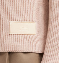 Pull Ami Alexandre Mattiussi à col rond en maille - Nude Pink