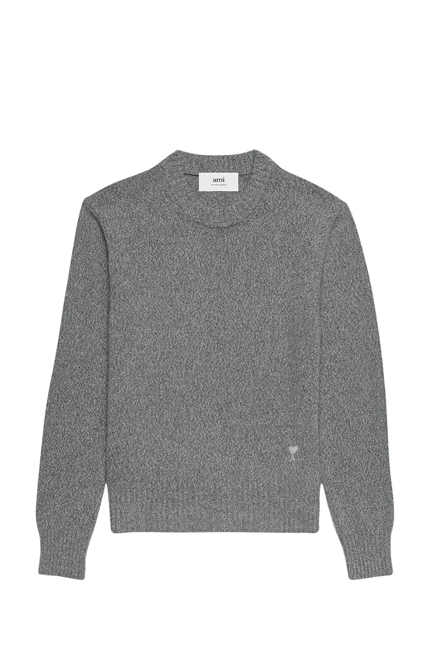 Pull Ami de Cœur à col rond en cachemire et laine - Heather Grey