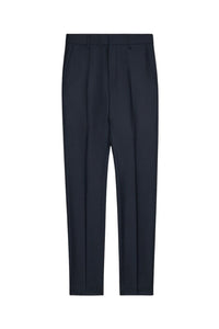 Pantalon coupe cigarette en laine - Night Blue