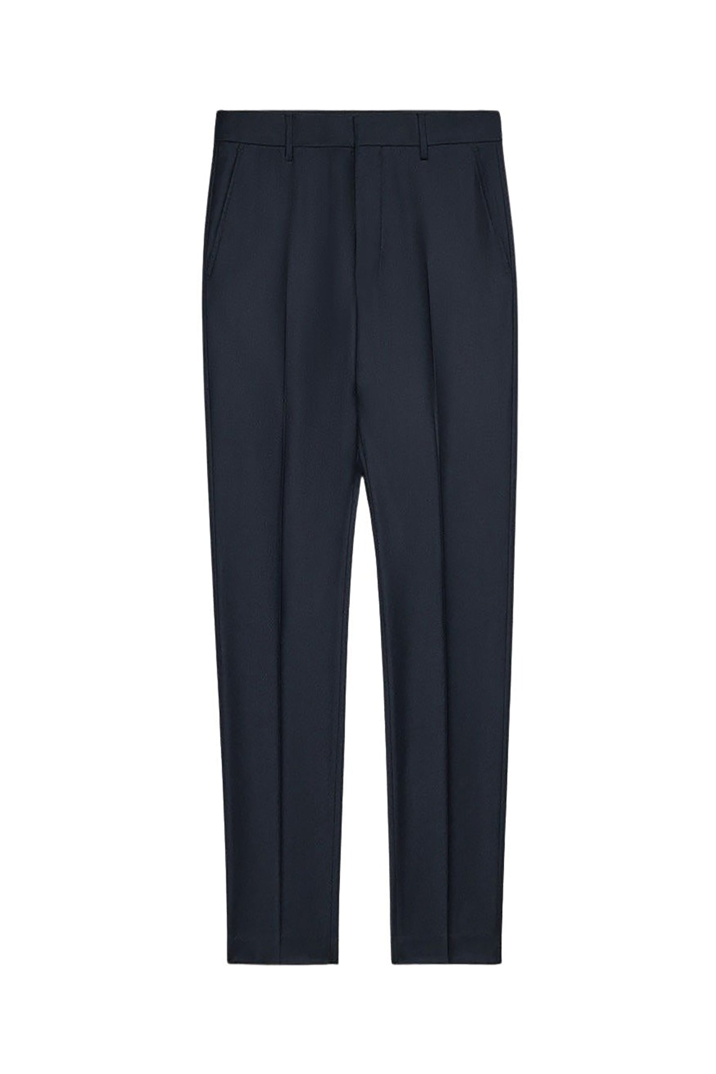 Pantalon coupe cigarette en laine - Night Blue