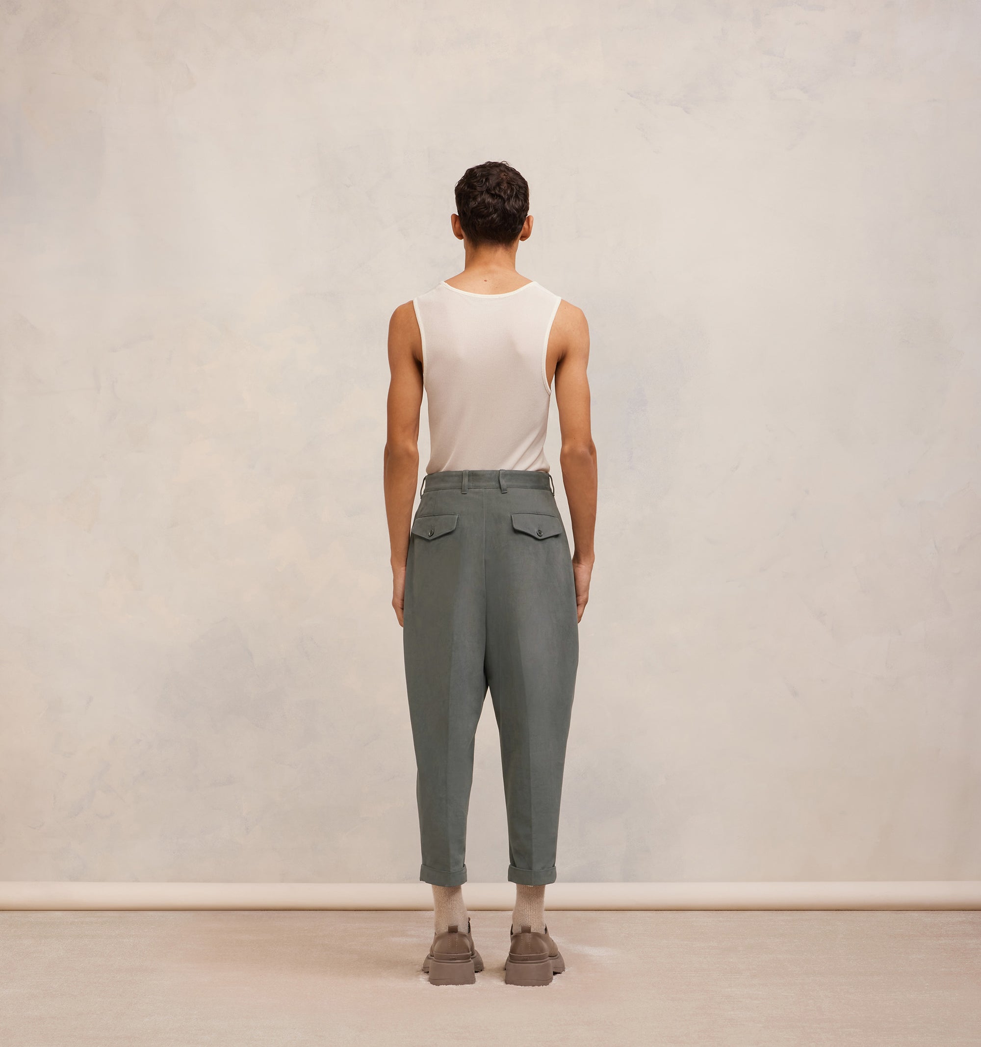 Pantalon coupe carotte oversize - Mineral Grey