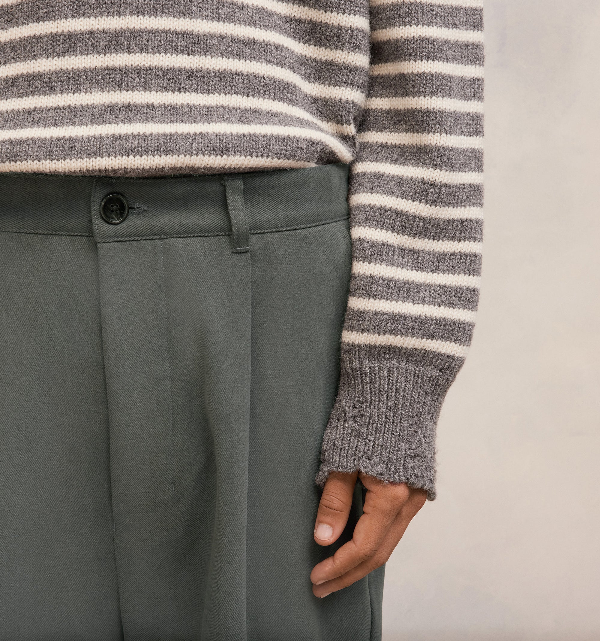 Pantalon coupe carotte oversize - Mineral Grey