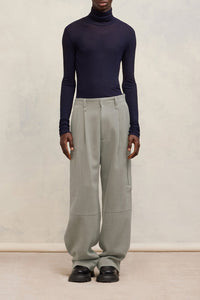 Pantalon cargo en laine - Taupe