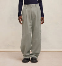 Pantalon cargo en laine - Taupe