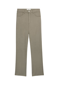 Pantalon droit en laine - Taupe