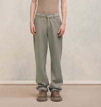 Pantalon droit en laine - Taupe