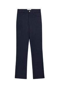 Pantalon droit en laine - Night Blue