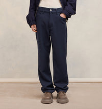 Pantalon droit en laine - Night Blue