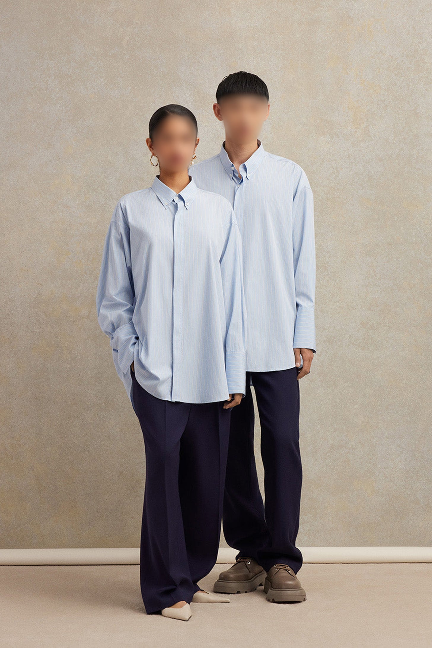 Pantalon droit en laine - Night Blue