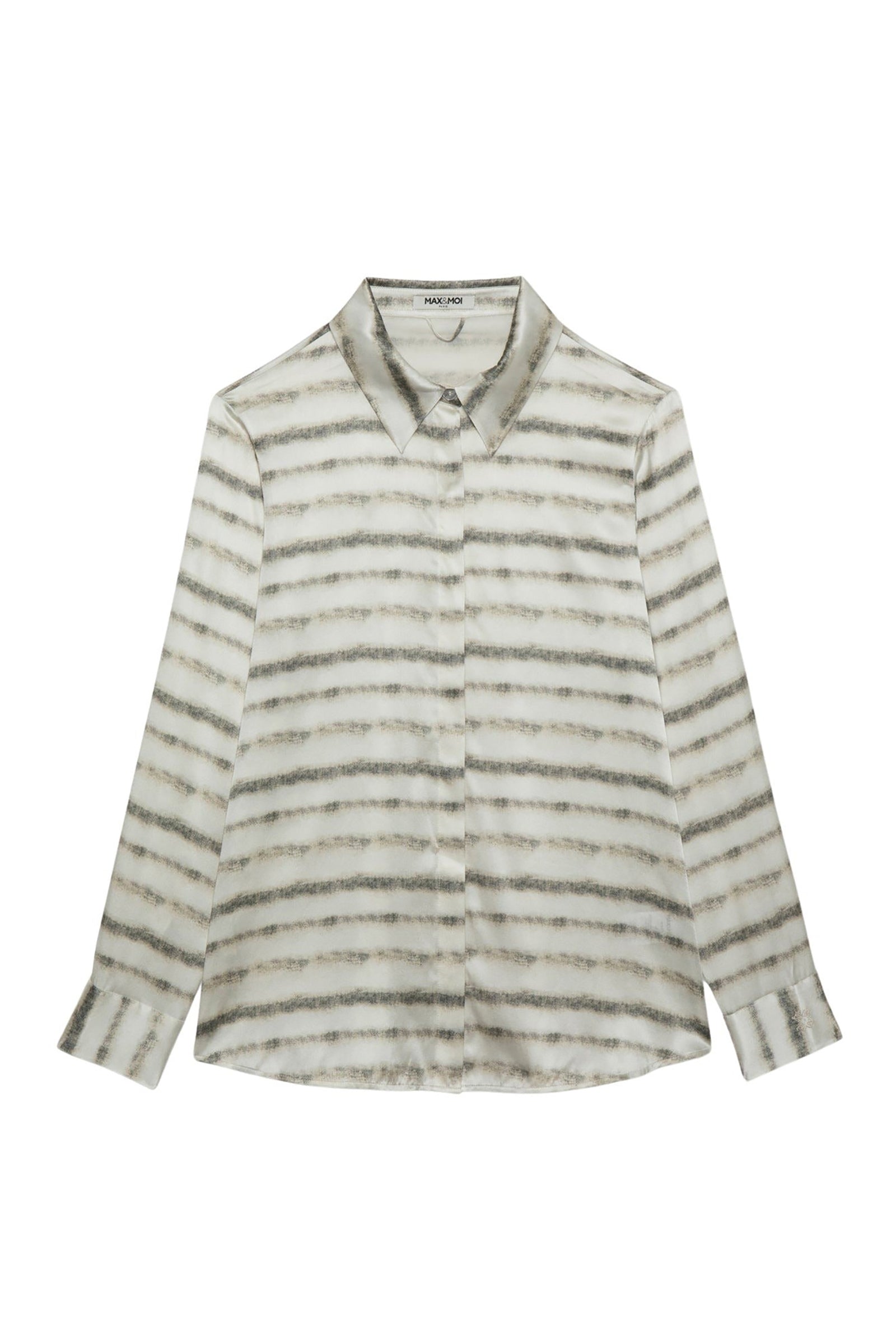 Elegant Levy long-sleeved silk shirt - Striped Tie & Dye