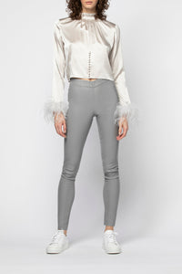 Legging Perle en cuir - Grey