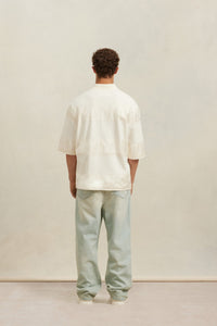 Polo Ami x Antoine Dupont à rayures ton sur ton - Ivory