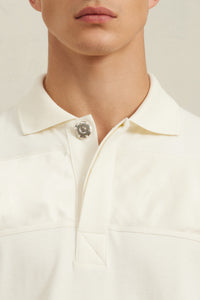 Polo Ami x Antoine Dupont à rayures ton sur ton - Ivory