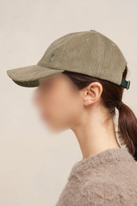 Casquette Ami de Cœur à rivet en velours côtelé - Clay