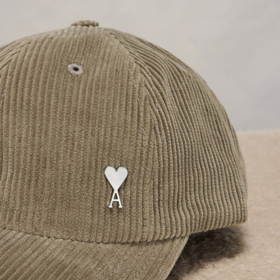 Casquette Ami de Cœur à rivet en velours côtelé - Clay