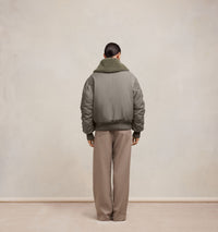 Bomber à col fourré amovible - Taupe