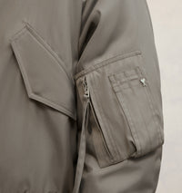 Bomber à col fourré amovible - Taupe