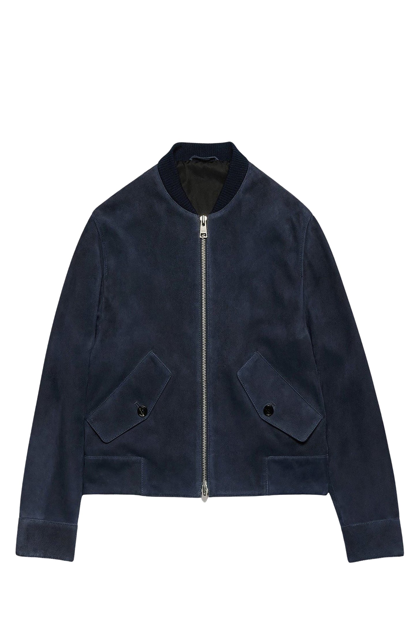 Bomber boxy à poches en daim - Night Blue
