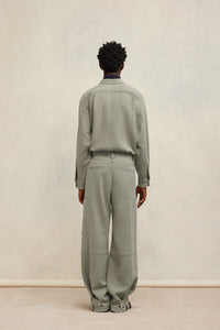 Surchemise à poches en laine - Taupe