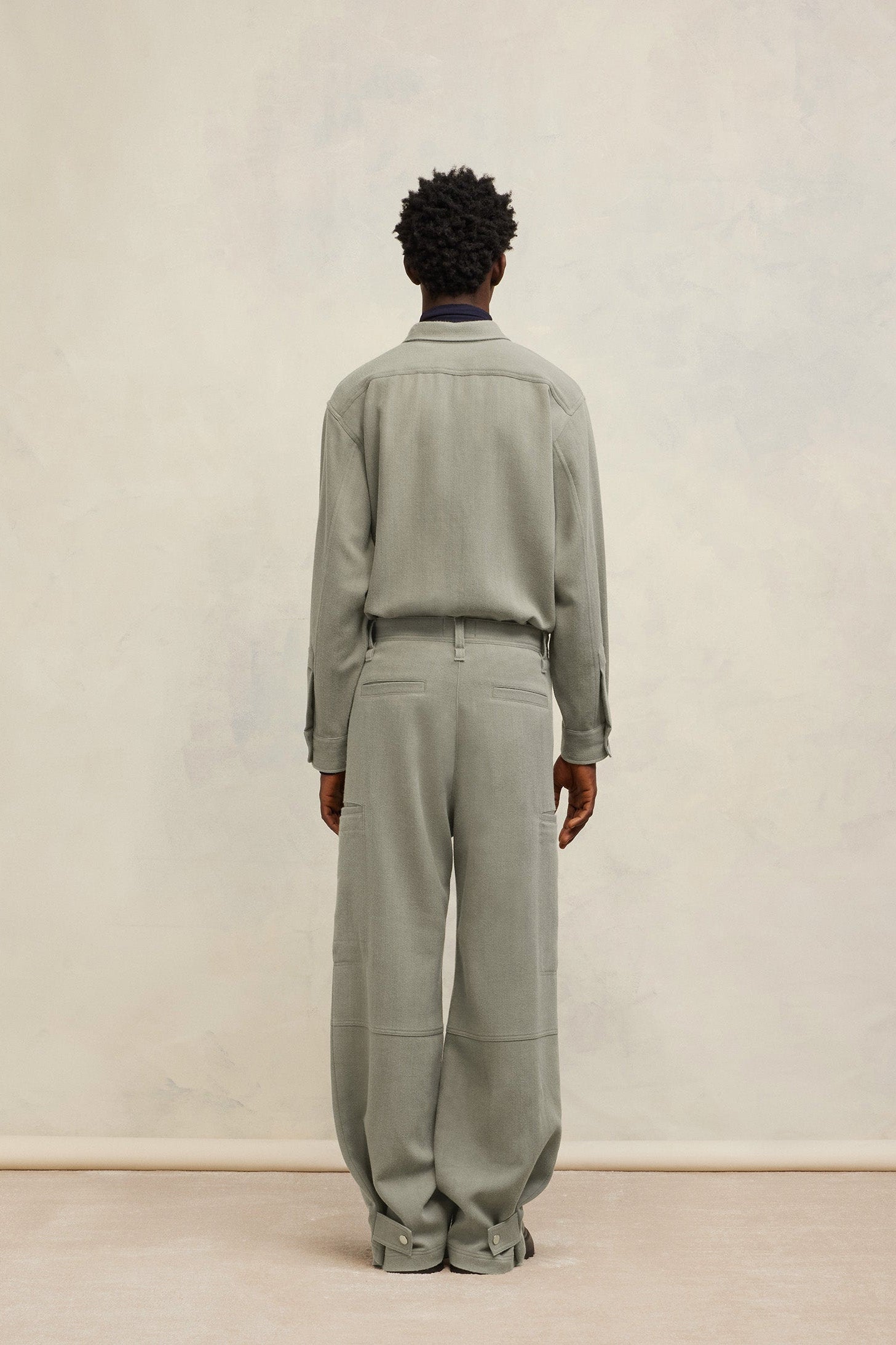 Surchemise à poches en laine - Taupe