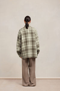 Surchemise oversize avec poches en laine - Ivory & Clay