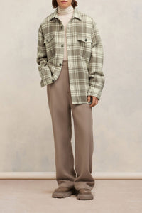 Surchemise oversize avec poches en laine - Ivory & Clay