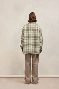 Surchemise oversize avec poches en laine - Ivory & Clay